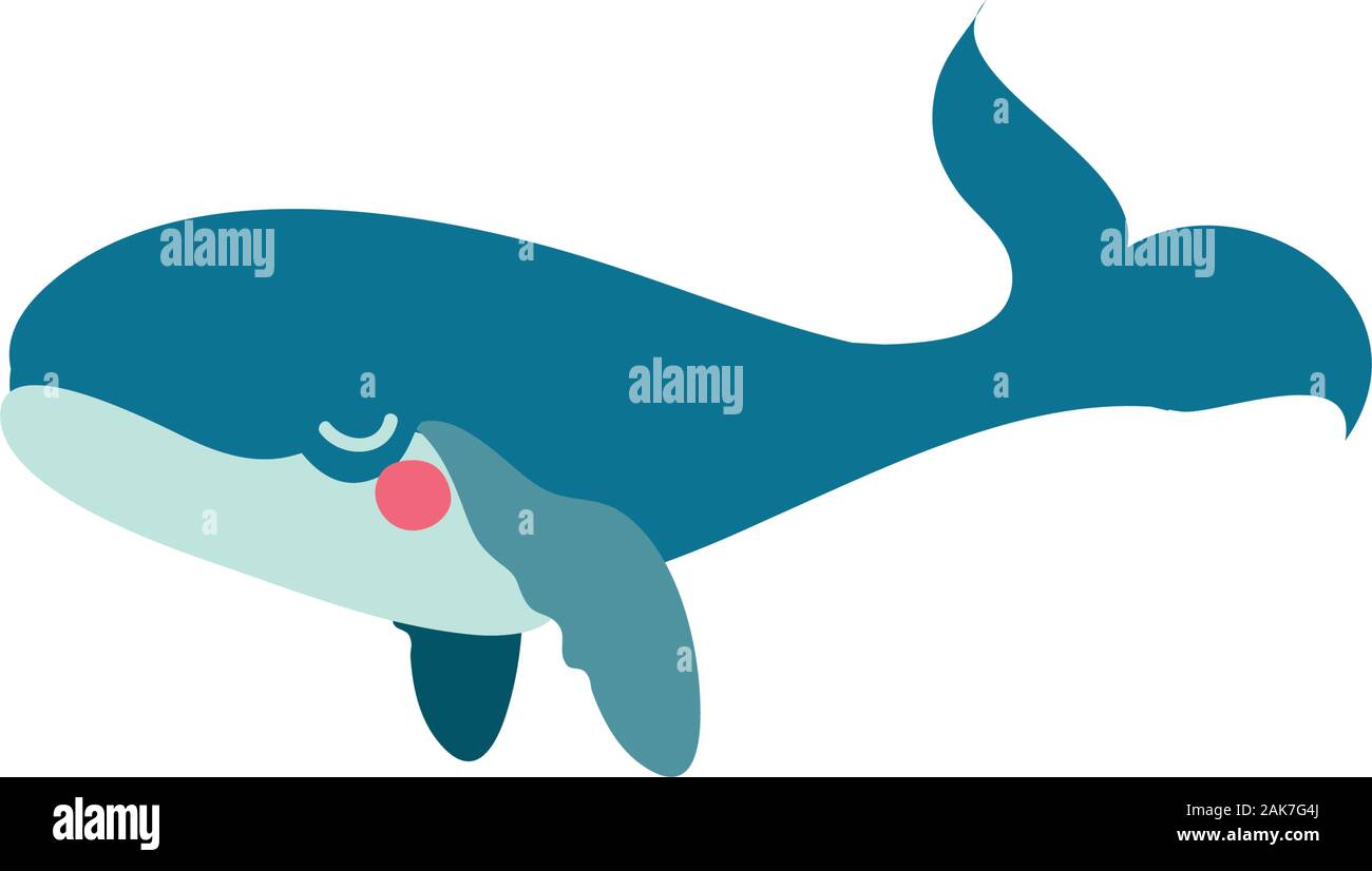 whale sea life animal isolated icon Stock Vector Image & Art - Alamy
