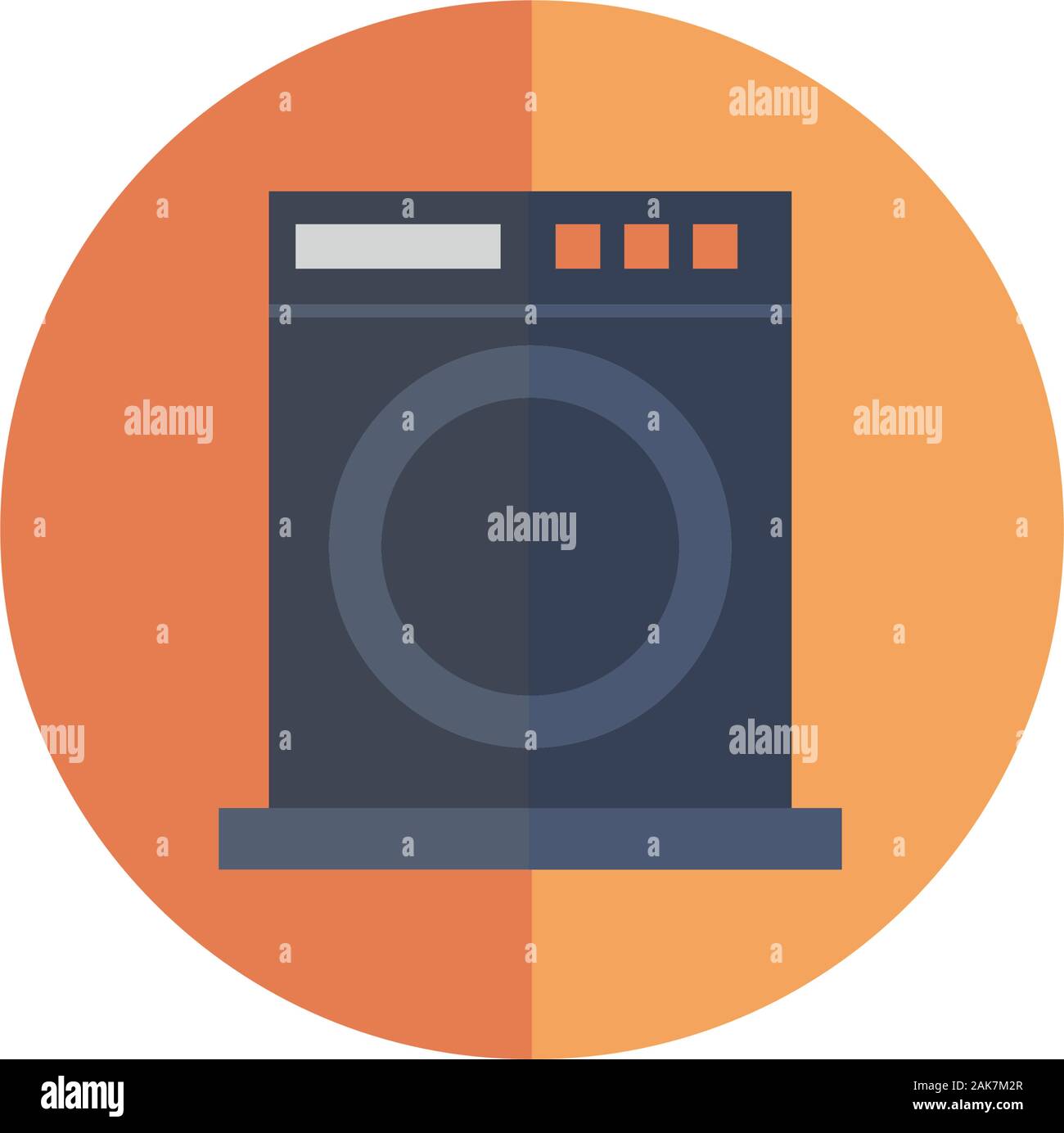 washing machine home appliance isolated icon Stock Vector