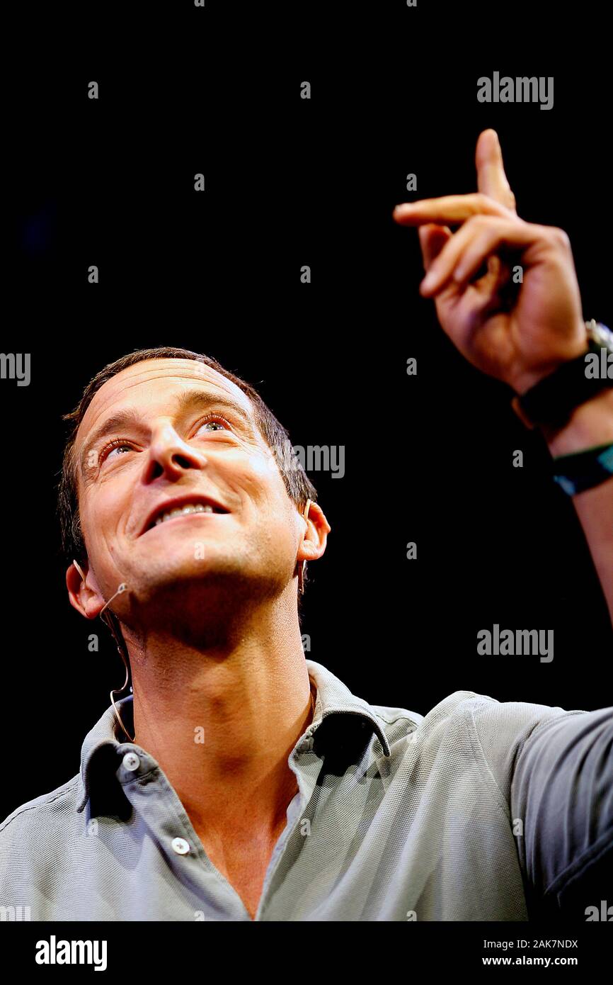 Bear Grylls, Hay-On-Wye, Hay Festival, 31st May 2015. Bear Grylls the Adventurer launches his thriller Ghost Flight. ©PRWPhotography Stock Photo