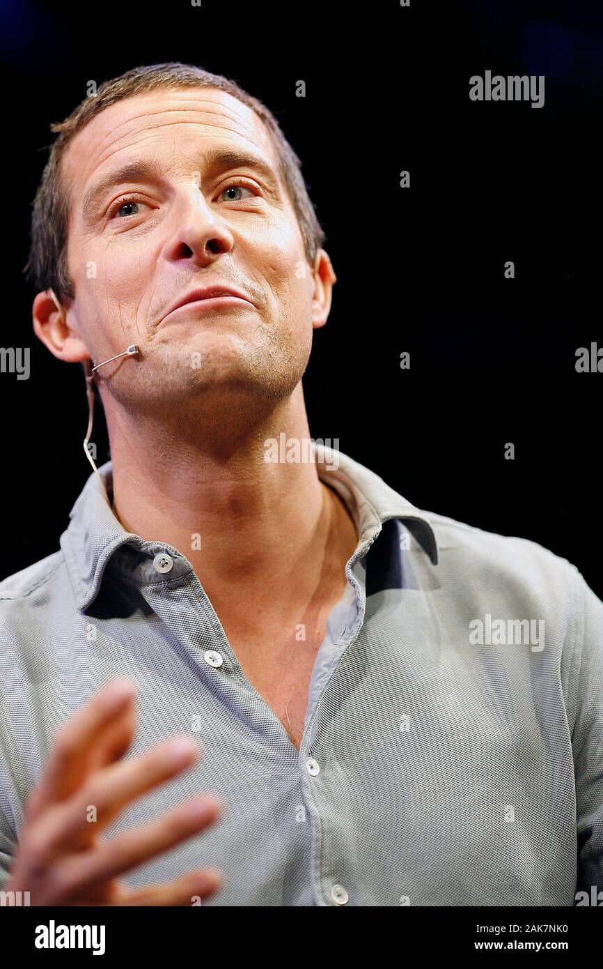 Bear Grylls, Hay-On-Wye, Hay Festival, 31st May 2015. Bear Grylls the Adventurer launches his thriller Ghost Flight. ©PRWPhotography Stock Photo