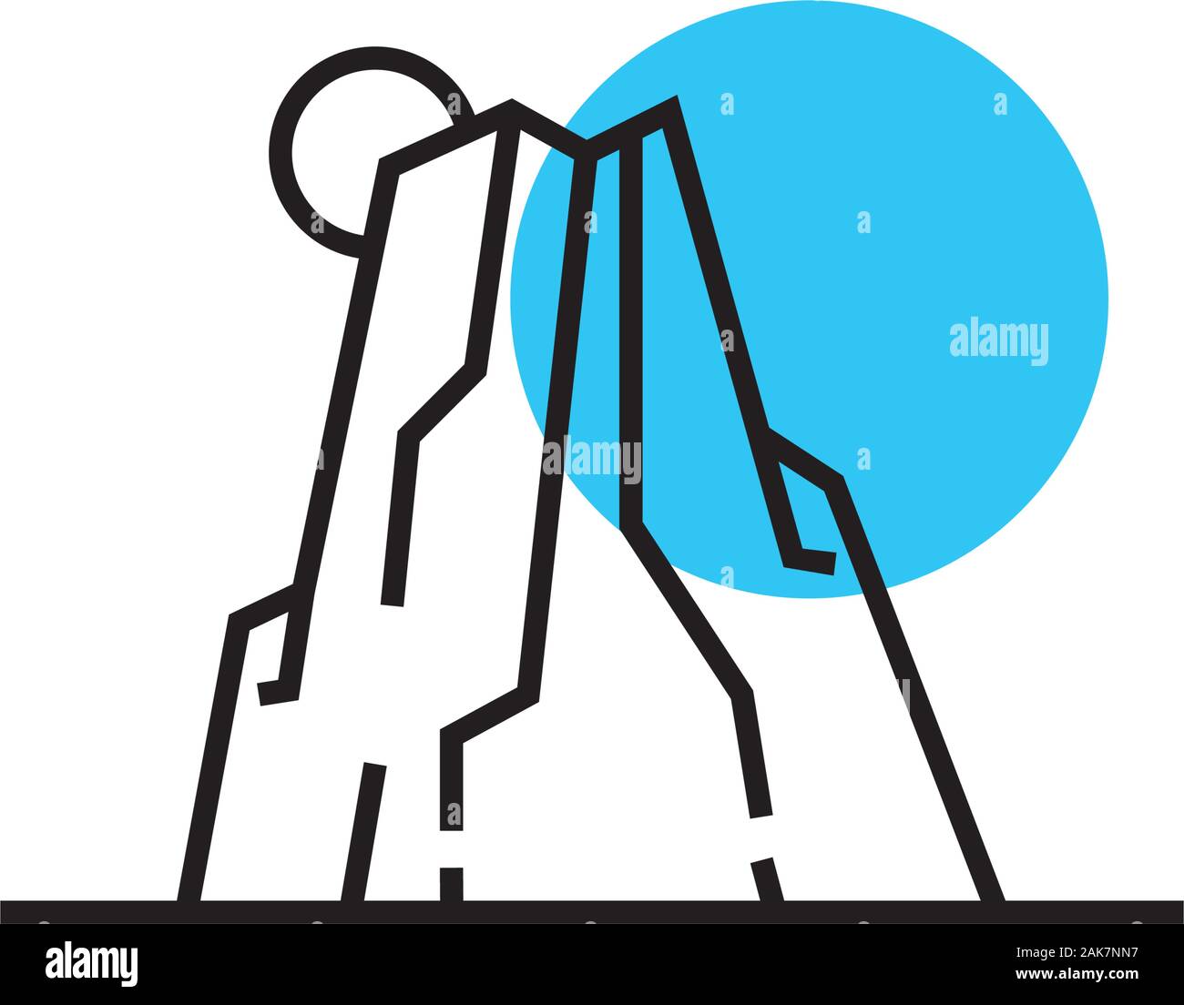 mountain peak scene isolated icon Stock Vector Image & Art - Alamy