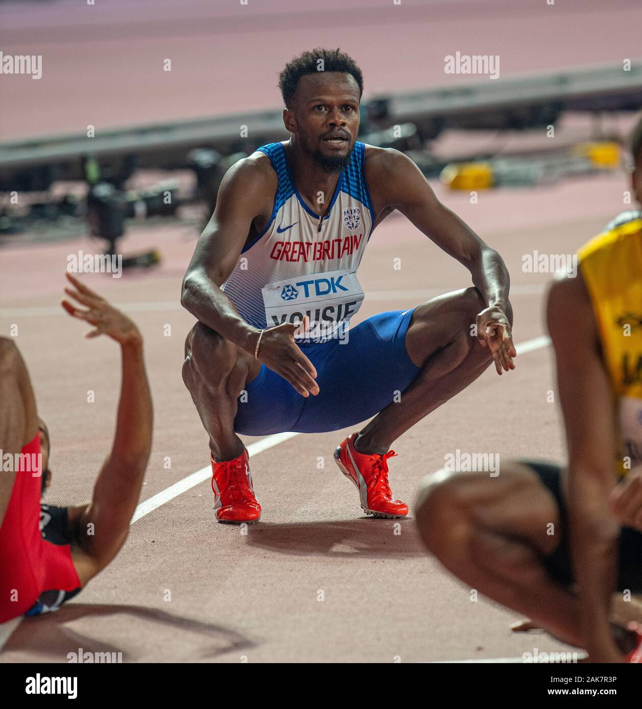 DOHA - QATAR - OCT 2: Rabah Yousif of GB & NI competing in the 400m ...