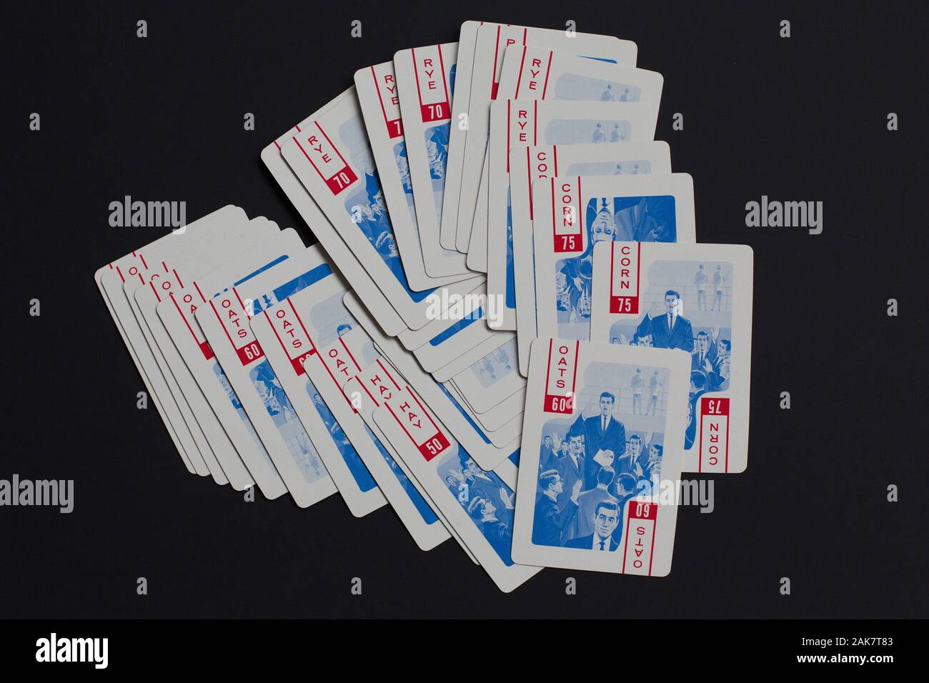 Vintage 1950s commodities trading card game "Pit Stock Photo Alamy