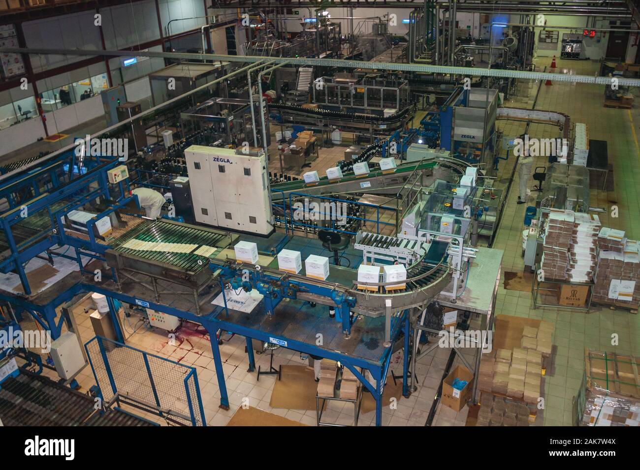 Production line and equipment for wine production at Salton Winery