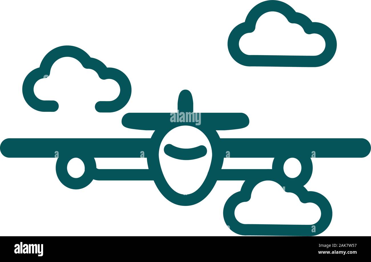 Isolated airplane and clouds vector design Stock Vector Image & Art - Alamy