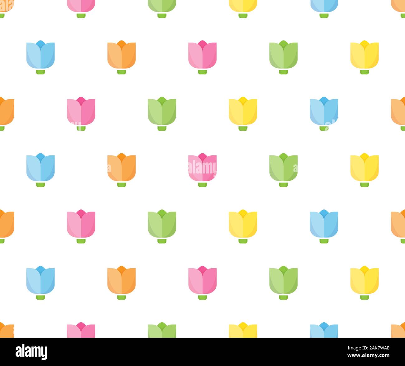 Tulips seamless pattern. simple background. Modern flower design for  fabric, wrapping paper, background Stock Photo - Alamy
