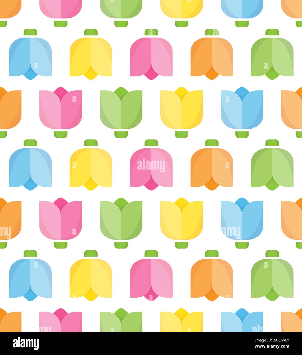 Tulips seamless pattern. simple background. Modern flower design for  fabric, wrapping paper, background Stock Photo - Alamy