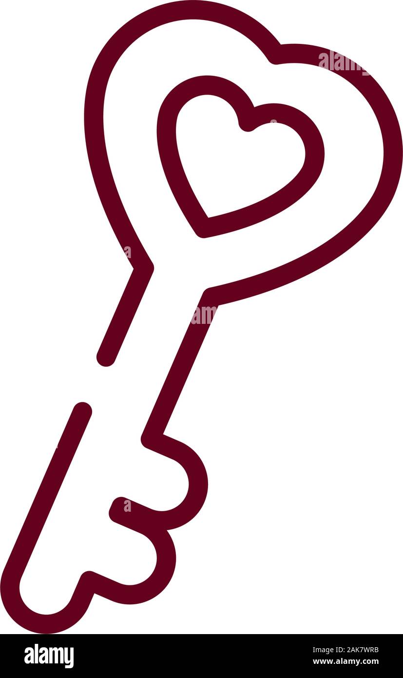 Isolated heart key vector design Stock Vector Image & Art - Alamy