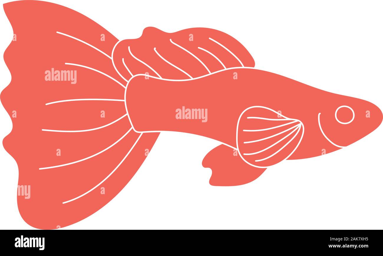 cute fish sea life animal isolated icon Stock Vector Image & Art - Alamy