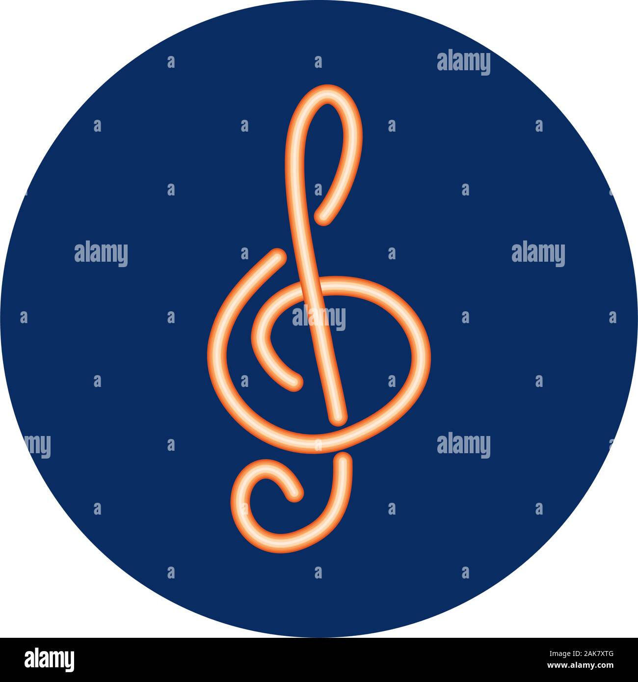music note neon light icon Stock Vector Image & Art - Alamy