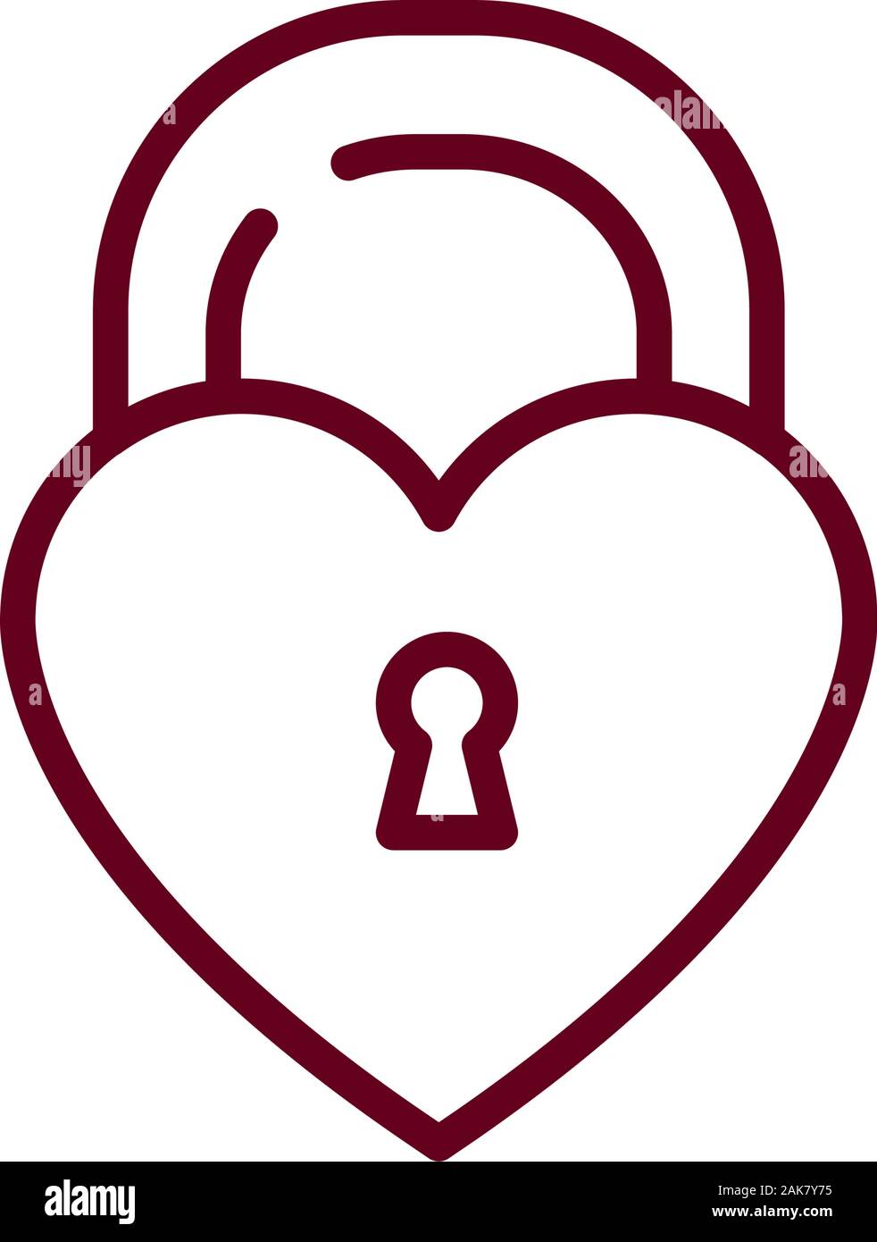Isolated heart padlock vector design Stock Vector Image & Art - Alamy