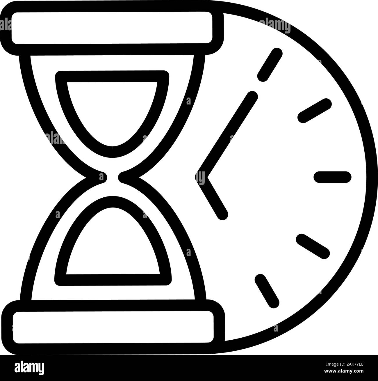 Isolated sand hourglass and clock vector design Stock Vector Image ...