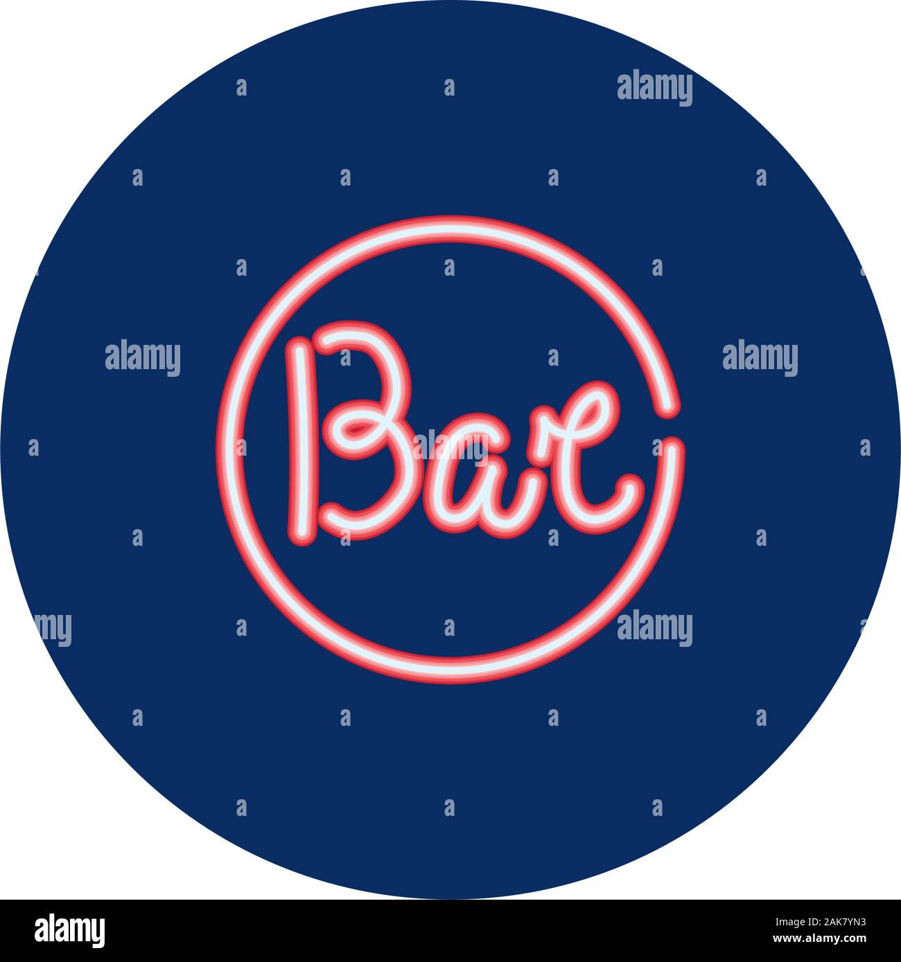 bar word neon light icon Stock Vector Image & Art - Alamy