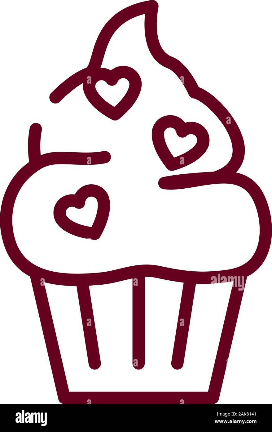 Isolated cupcake dessert vector design Stock Vector Image & Art - Alamy