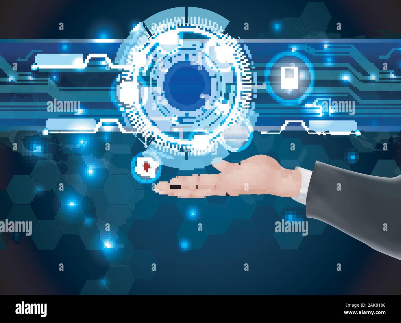 Keyboard computer background businessman Stock Vector Images - Alamy