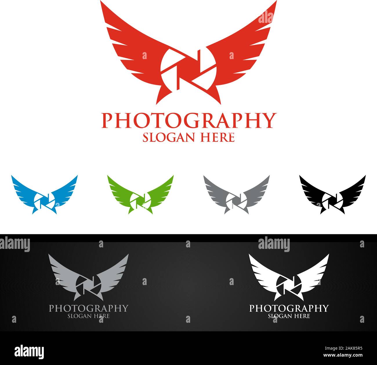 Fly Wing Camera Photography Logo Icon Vector Design Template Stock ...
