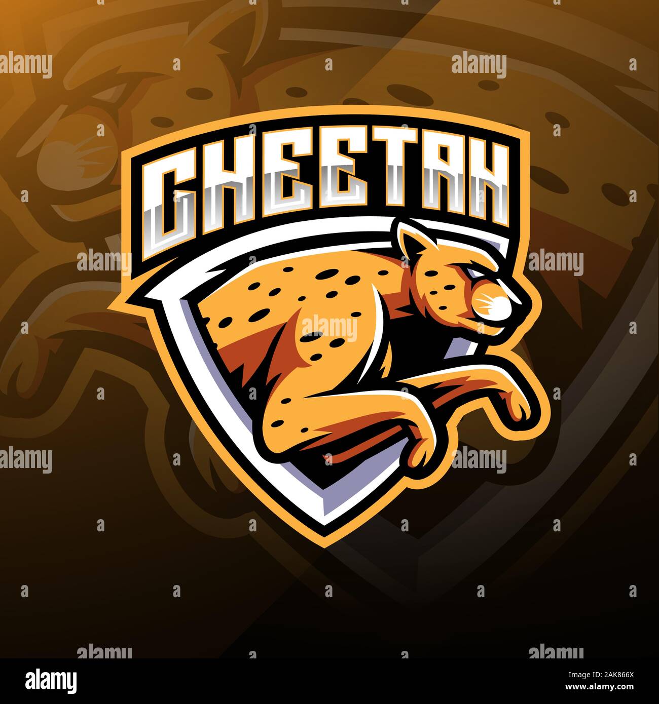 cheetah sport mascot logo design Stock Vector Image & Art - Alamy