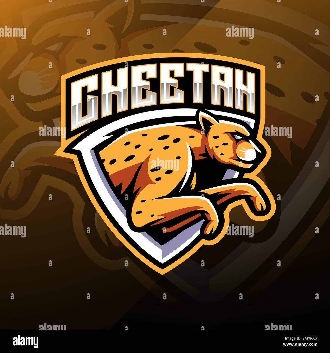 cheetah sport mascot logo design Stock Vector Image & Art Alamy