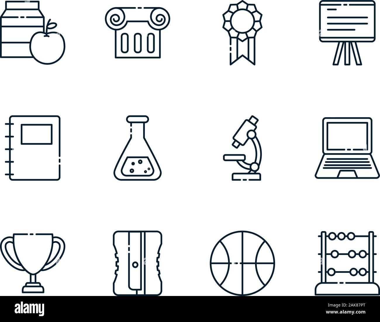 Isolated school icon set vector design Stock Vector Image & Art - Alamy