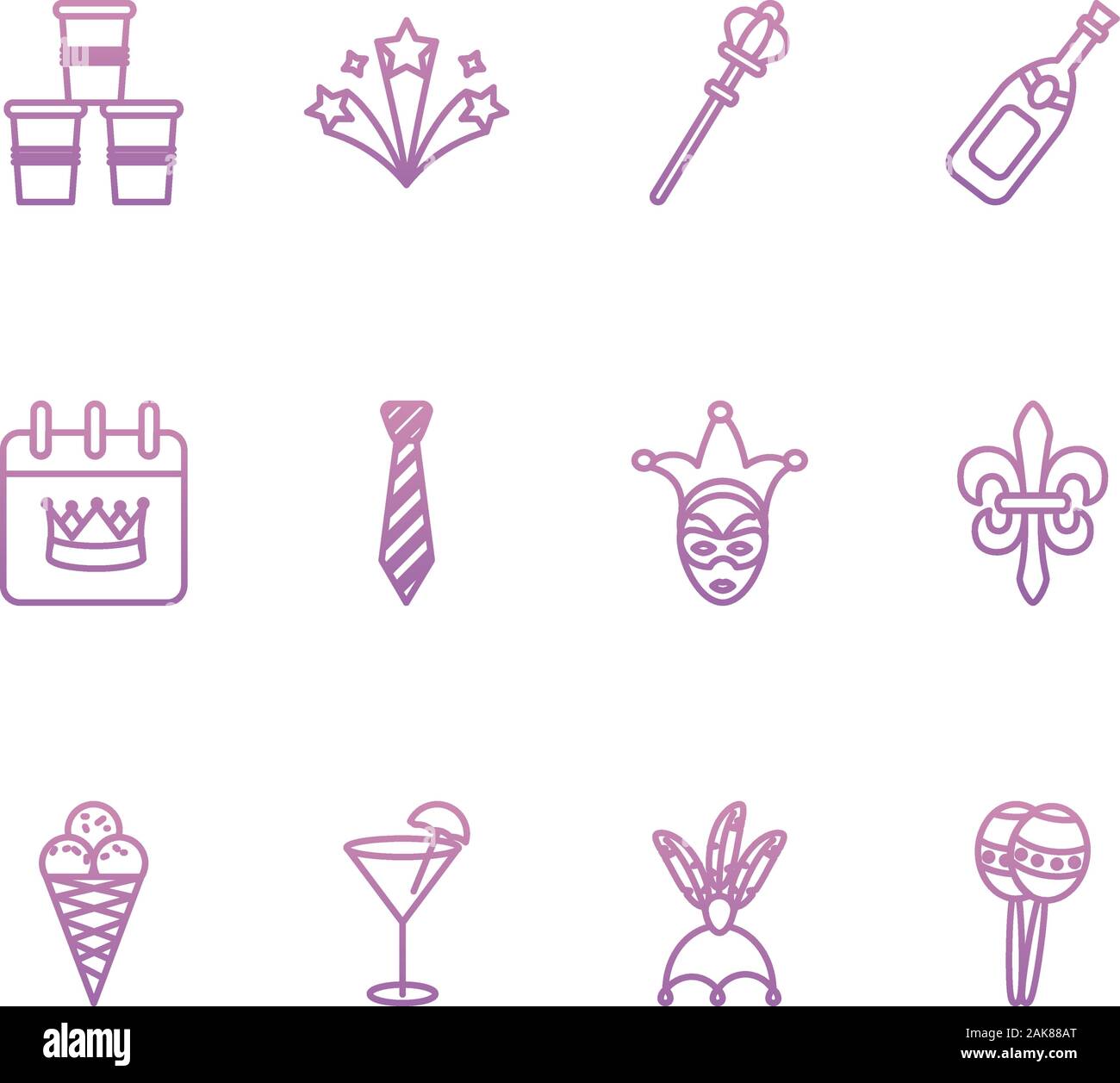 Party and celebration icon set vector design Stock Vector Image & Art ...