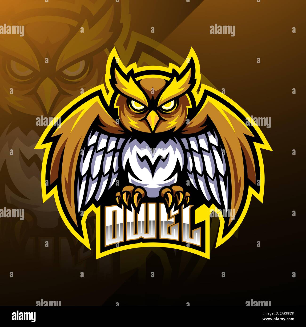 Owl sport mascot logo design Stock Vector Image & Art Alamy