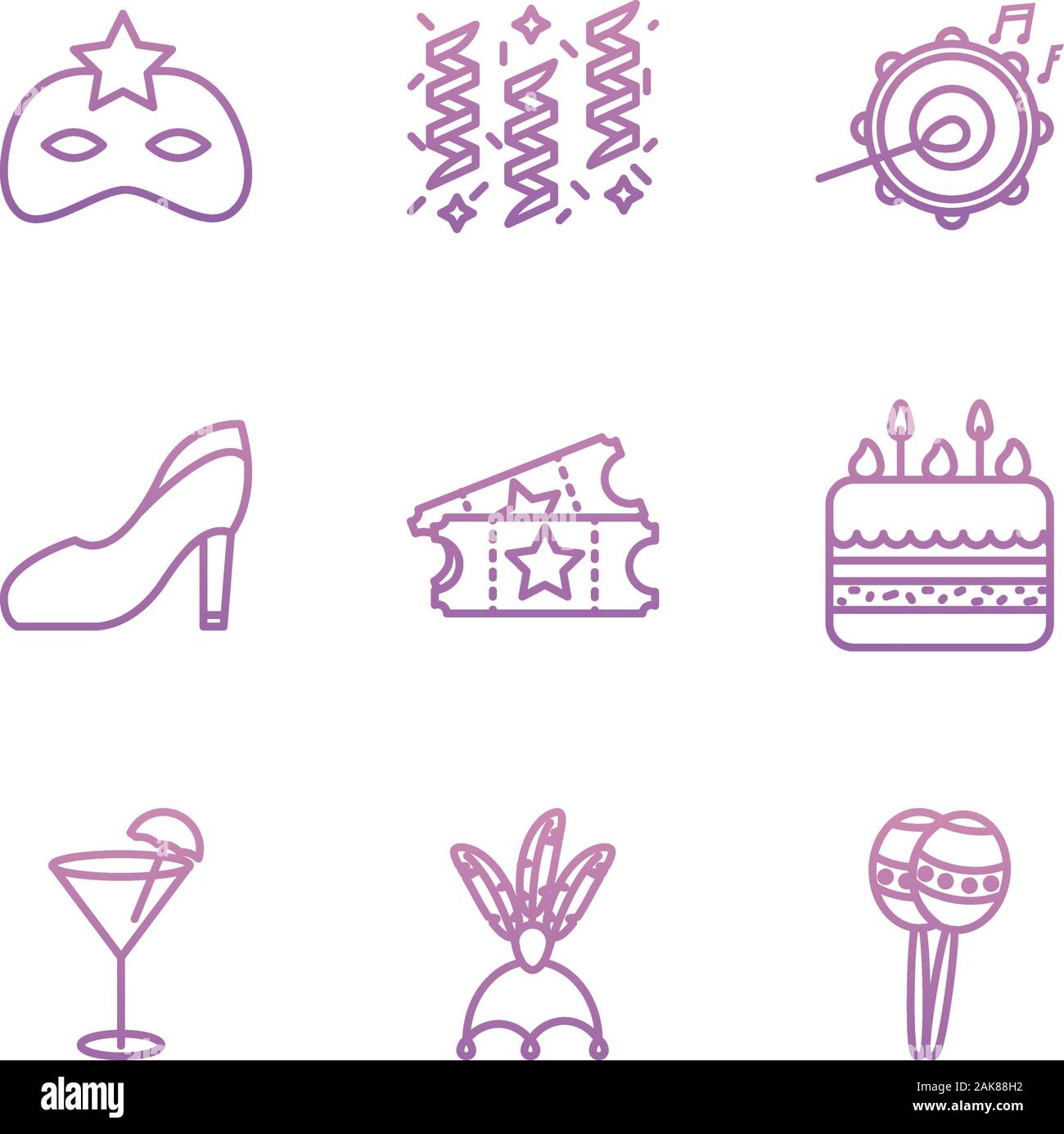 Party and celebration icon set vector design Stock Vector Image & Art ...