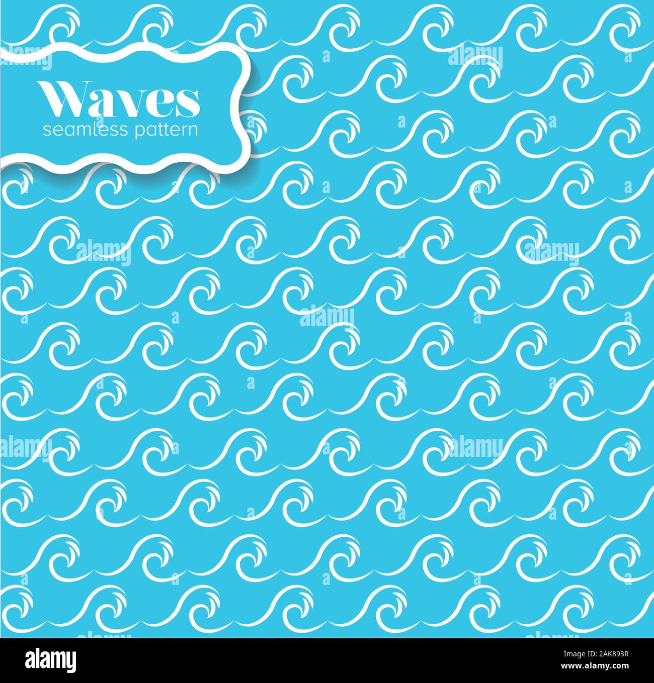 Calm blue ocean waves surface Stock Vector Images - Alamy