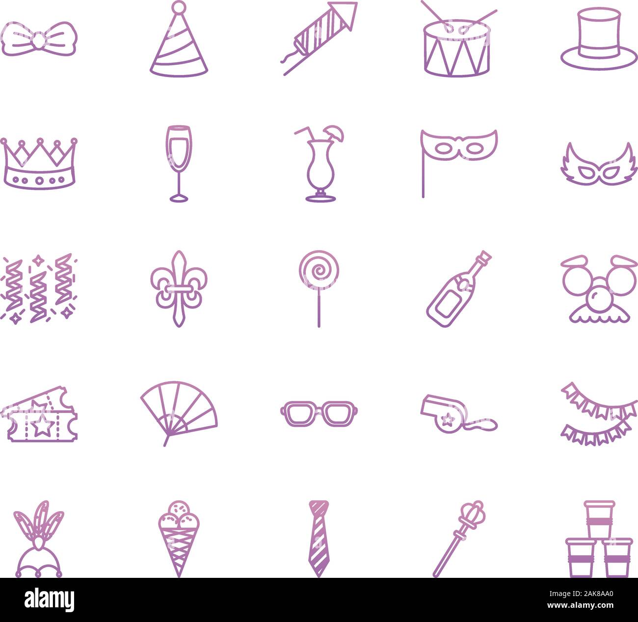 Party and celebration icon set vector design Stock Vector Image & Art ...