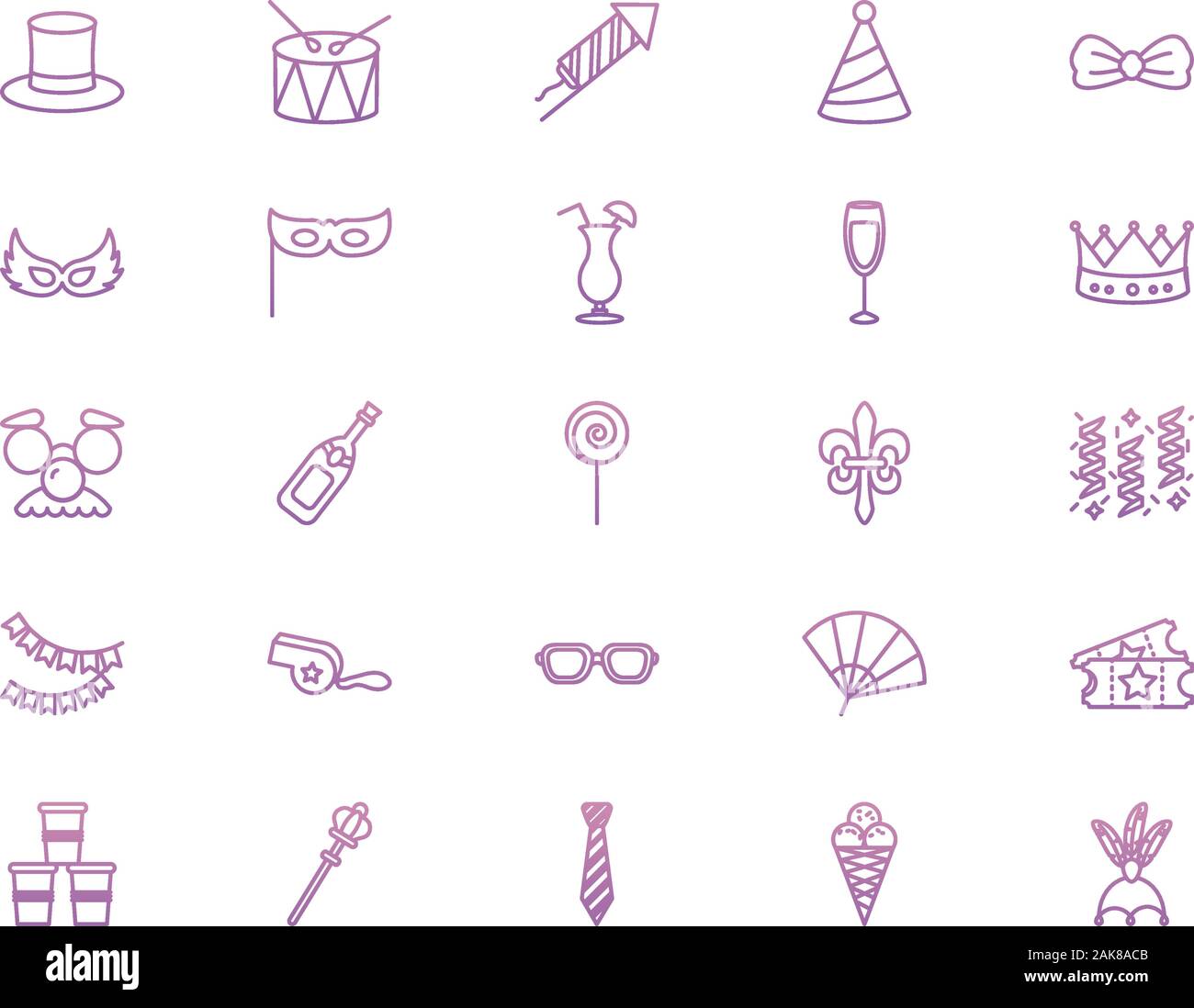 Party and celebration icon set vector design Stock Vector Image & Art ...