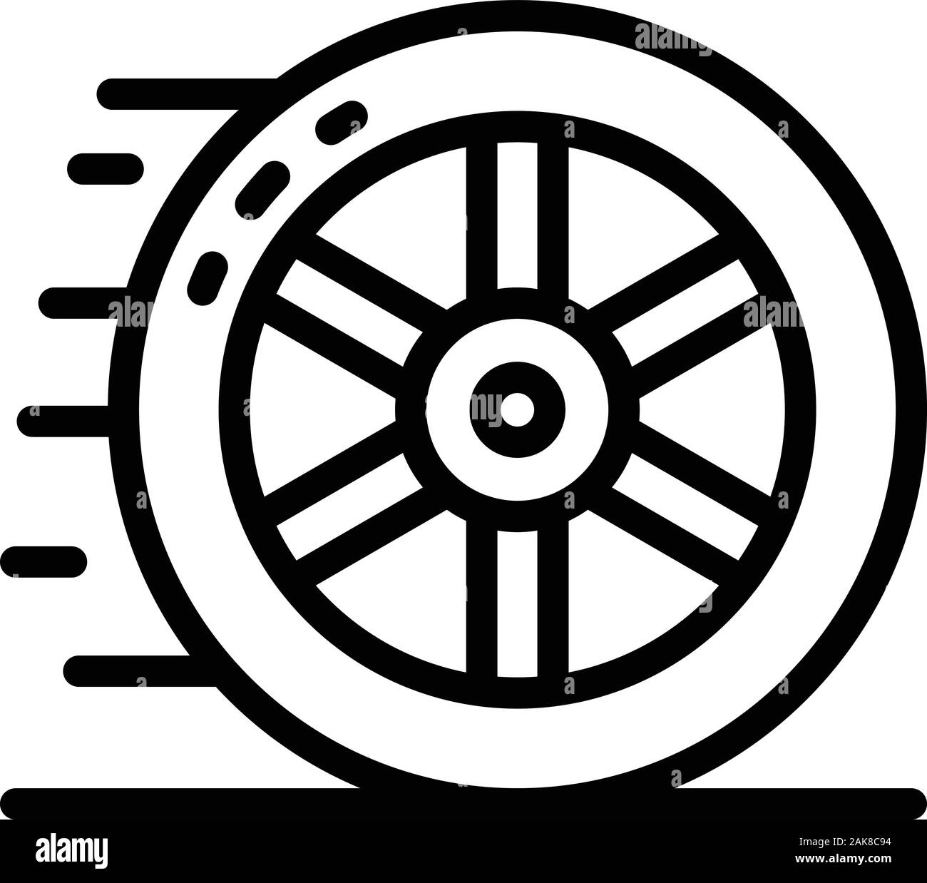 Car wheel icon, outline style Stock Vector Image & Art Alamy