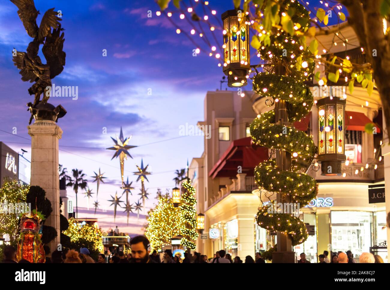 The Grove during Christmas time, Beverly Hills, CA Stock Photo Alamy