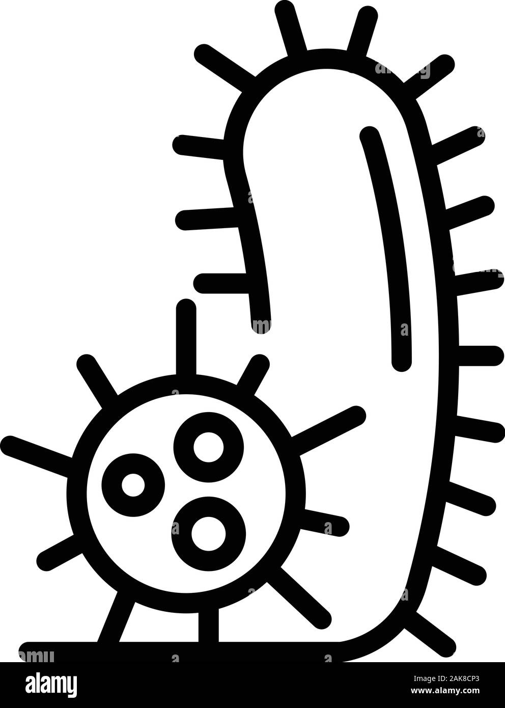 Virus bacteria icon, outline style Stock Vector Image & Art - Alamy