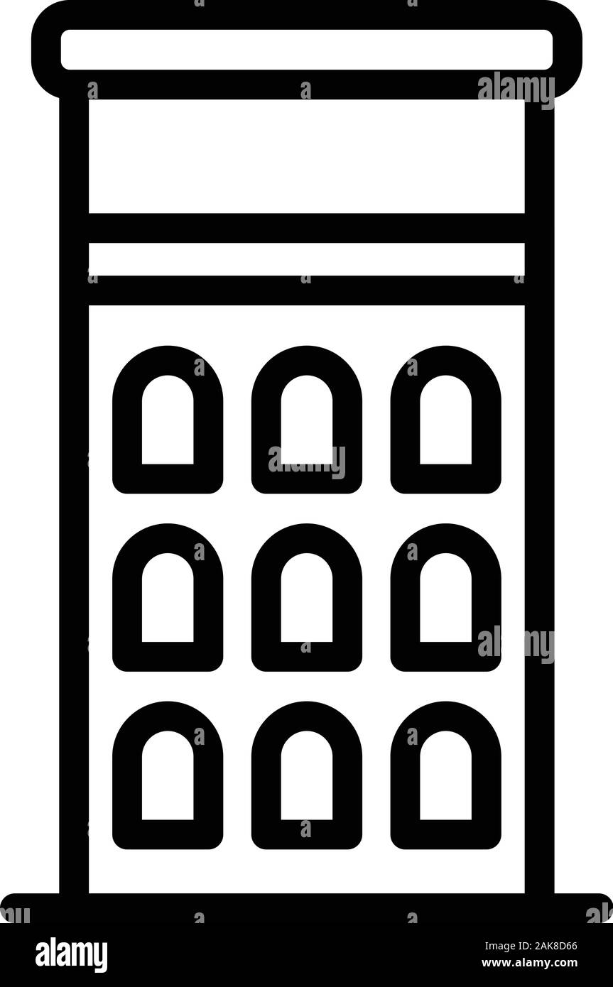 Riga building icon, outline style Stock Vector