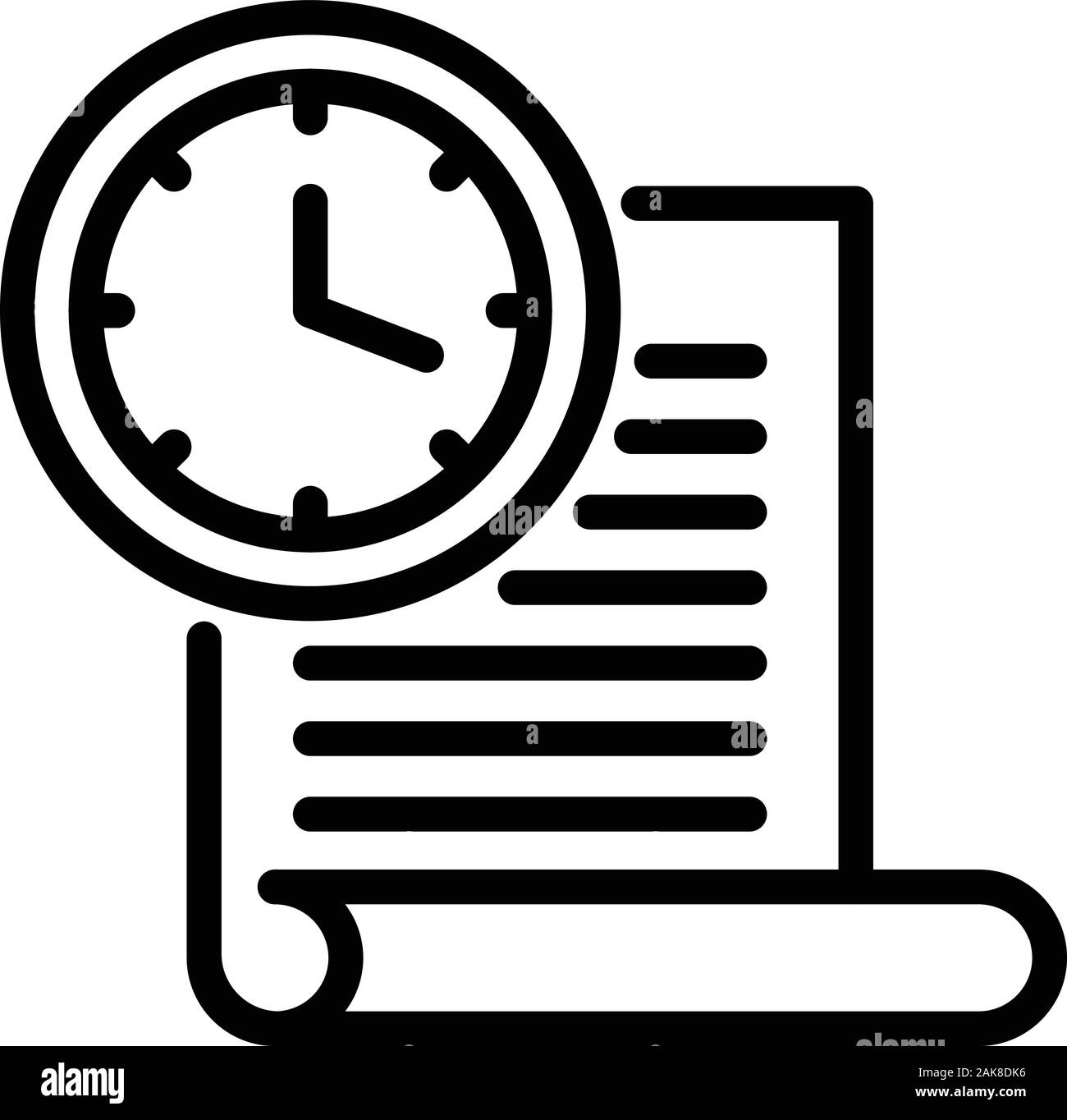 Time student paper icon, outline style Stock Vector Image & Art - Alamy