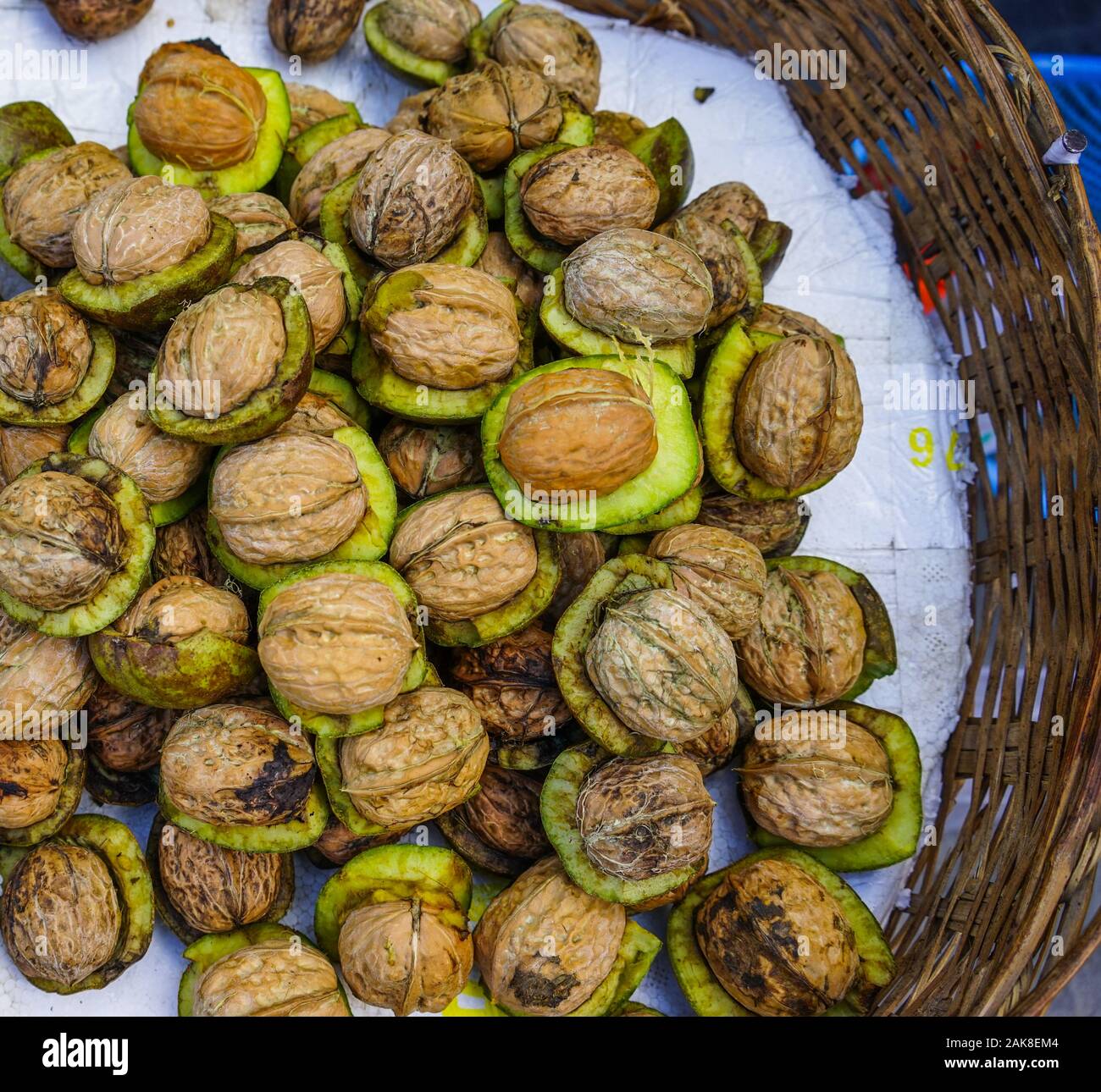 Walnut harvest asia hires stock photography and images Alamy