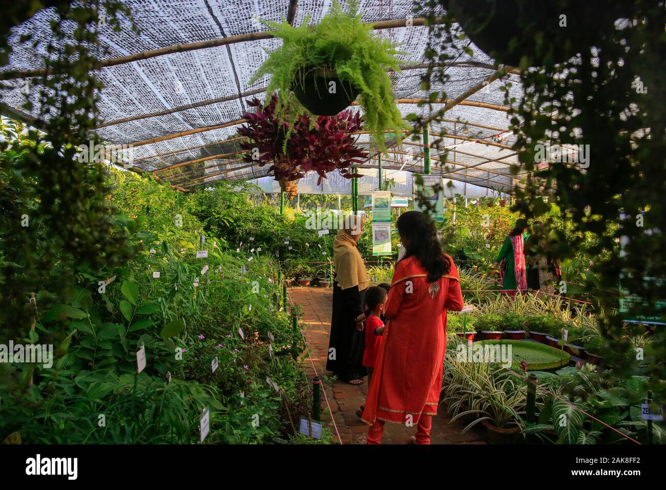 Visitors at the month-long National Tree Fair at Sher-e-Bangla Nagar in