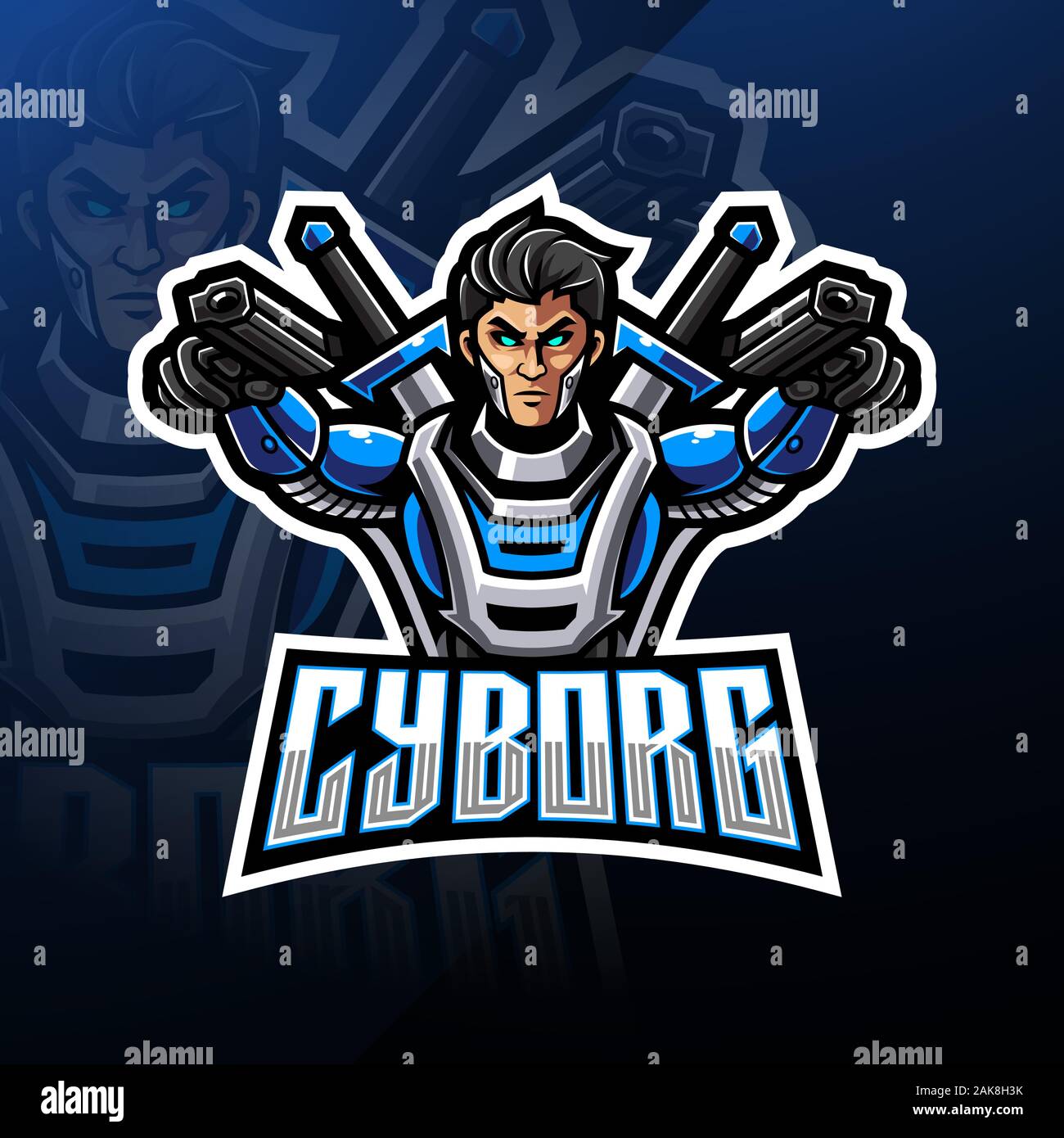 Premium Vector  Robot gamer mascot esport logo