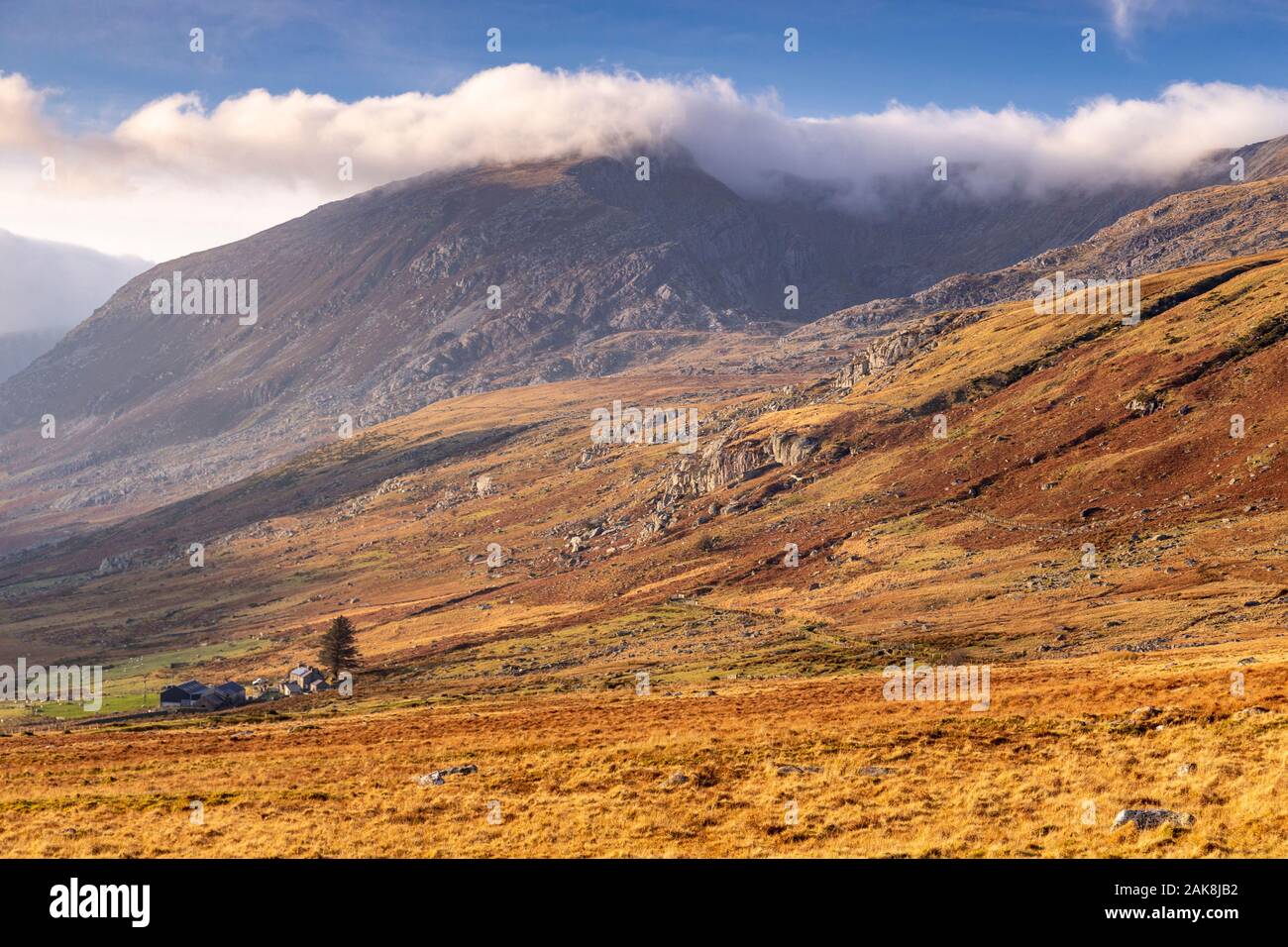Pen Yr Ole Wen mountain, Snowdonia, North Wales Stock Photo