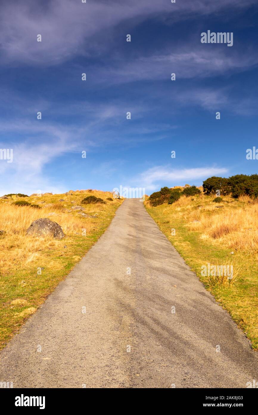 Road in the Carneddau mountains, Snowdonia, North Wales Stock Photo