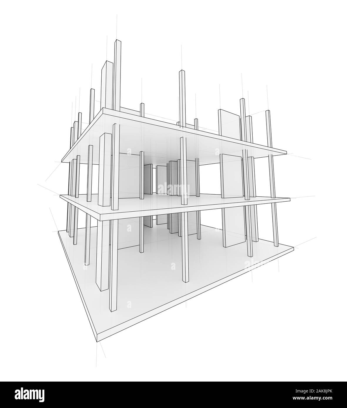 House Under Construction Drawing