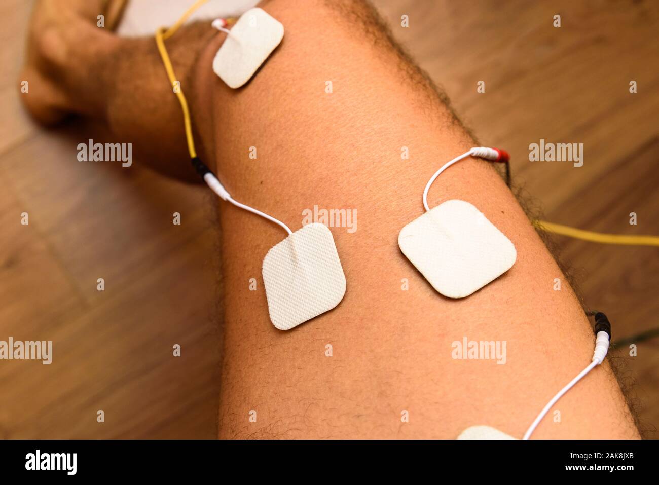 Lower Back Physical Therapy with TENS Electrode Pads, Transcutaneous  Electrical Nerve Stimulation Stock Image - Image of electric, electro:  210760669