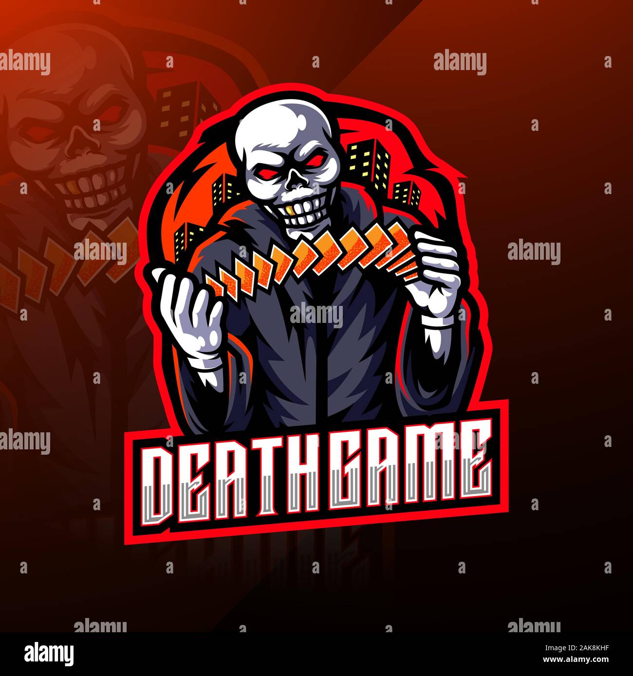 Skull Gaming Esport Mascot Logo Stock Vector Image Art Alamy
