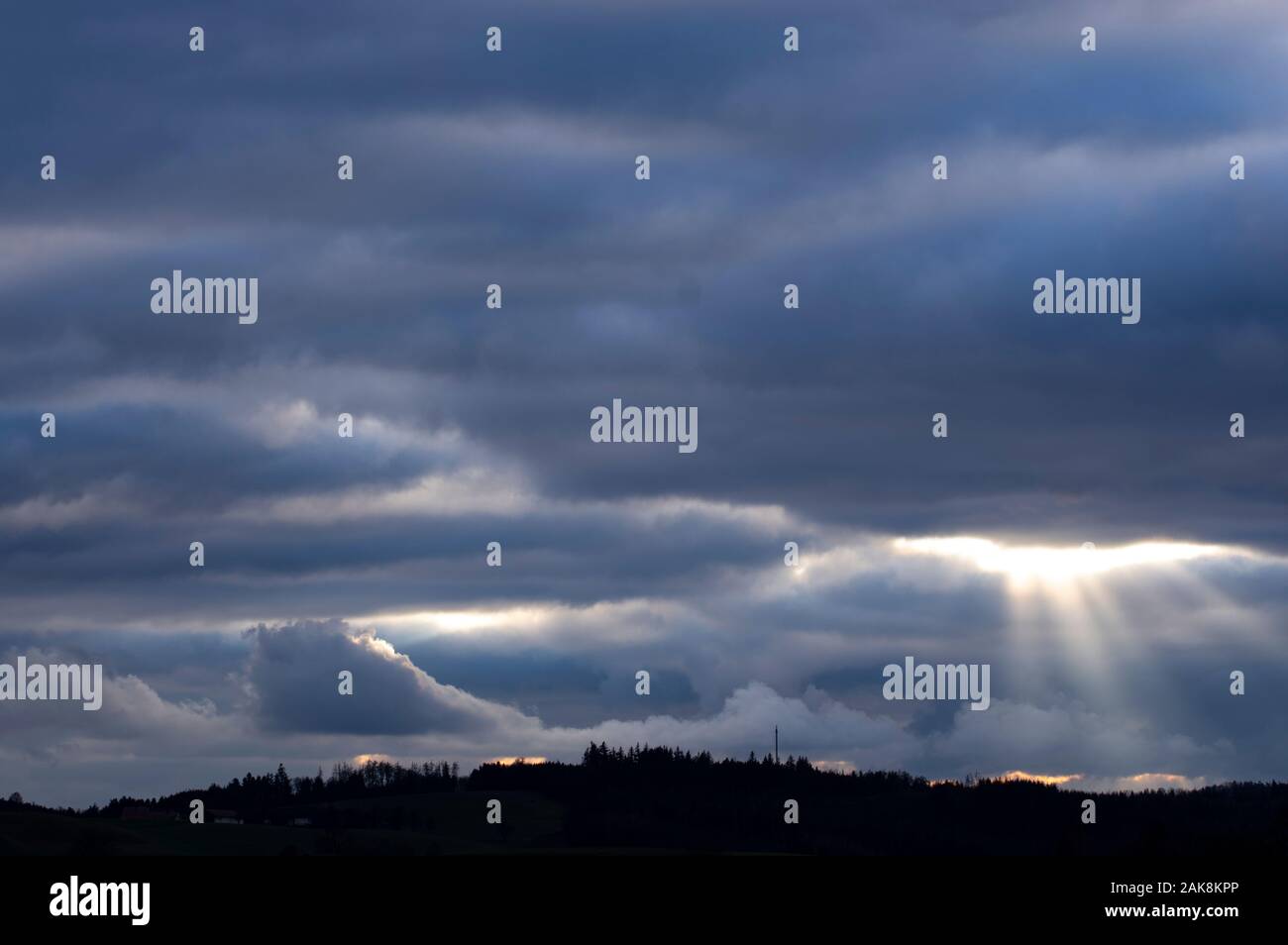 blue clouds in the sky Stock Photo