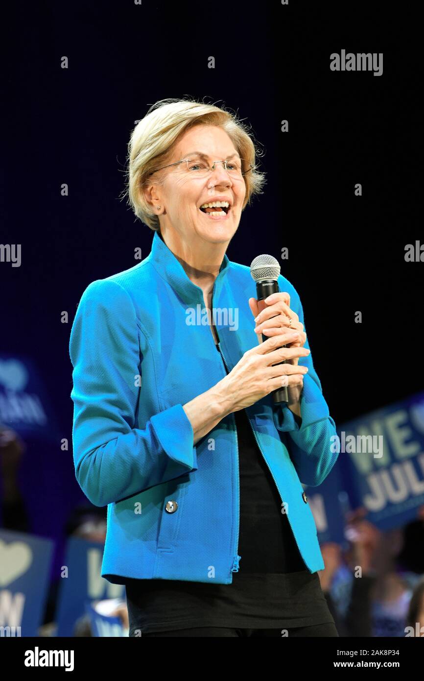 Presidential Candidate Senator Elizabeth Warren speaks during a