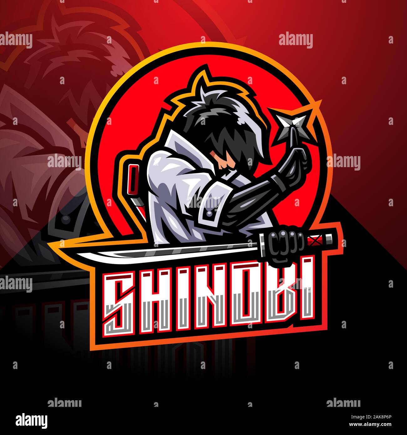 Shinobi esport mascot logo design Stock Vector Image & Art - Alamy