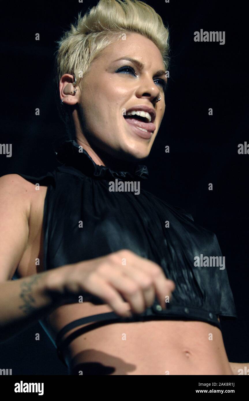 Milan Italy , 21/12/2006 Live concert of Pink at the Mazda Palace ...