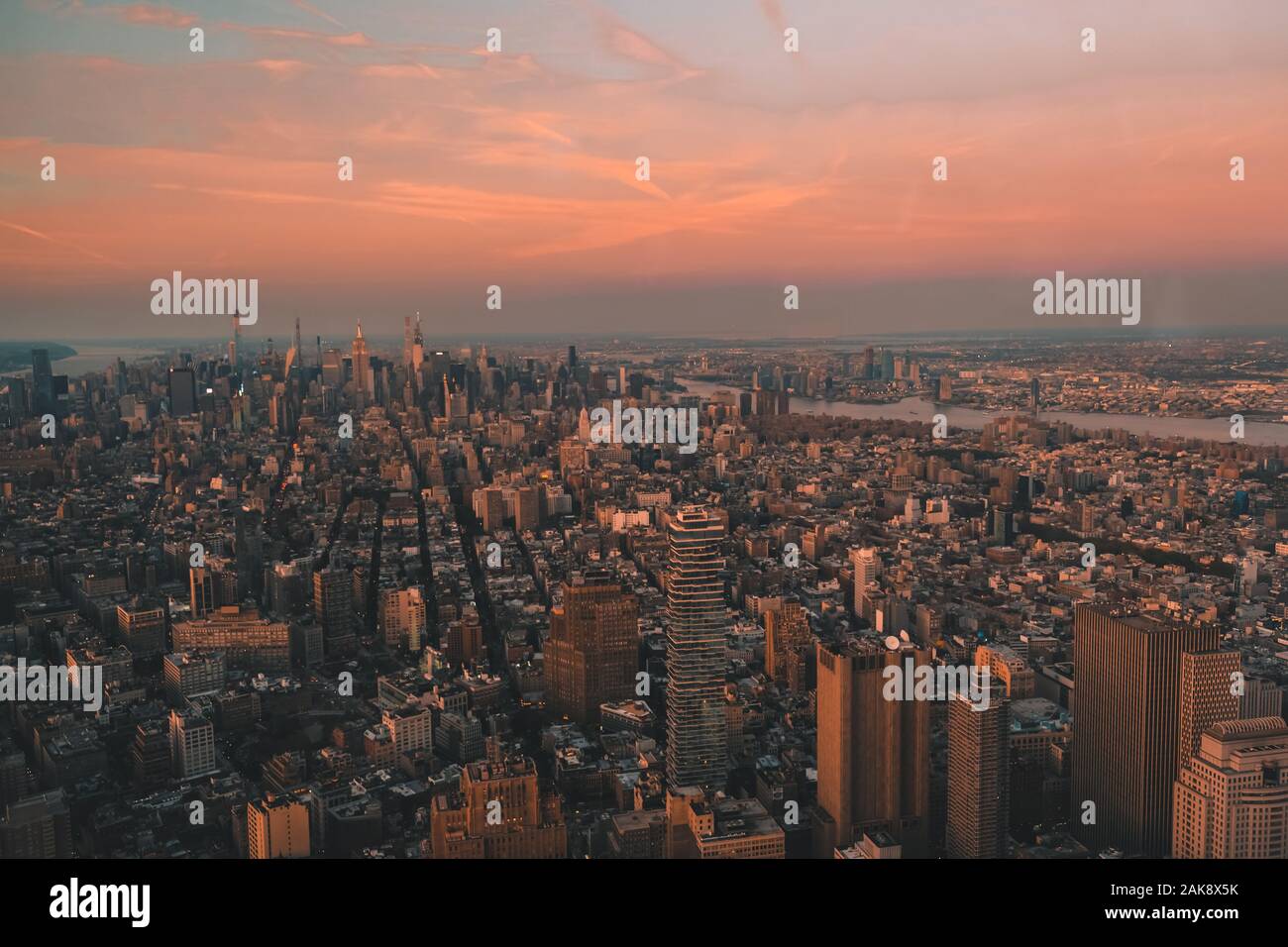 New York City sunset Stock Photo - Alamy