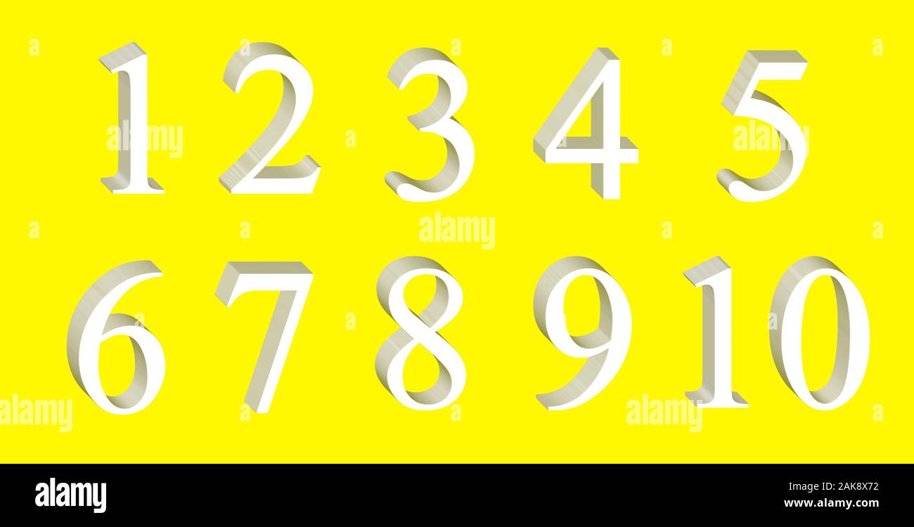Graphic of the numbers 1 to 9 hi-res stock photography and images - Alamy