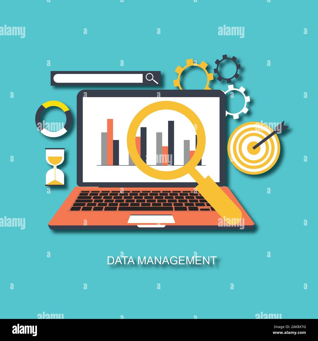 data management vector Stock Photo - Alamy