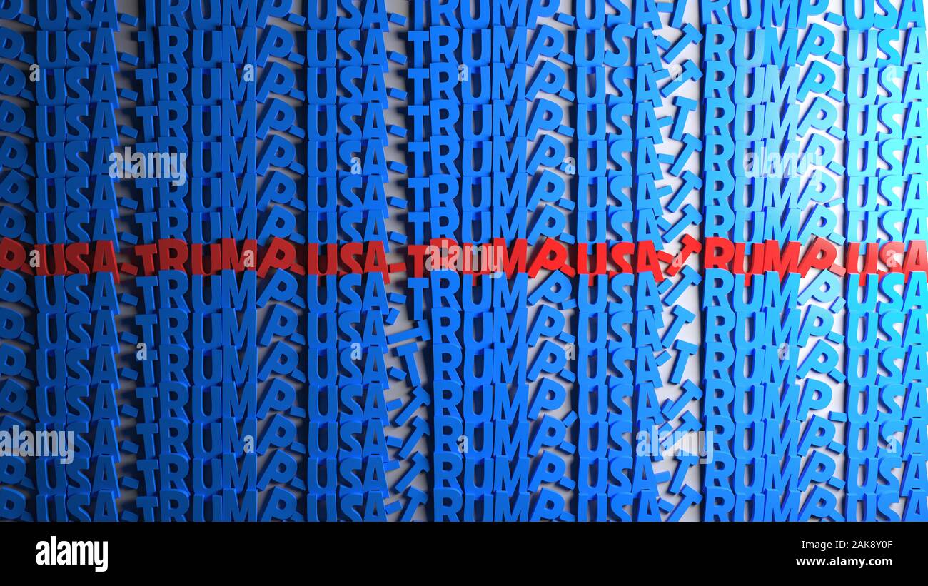Trump Blue Lettering Fake news concept republican hi-res stock photography and images - Alamy